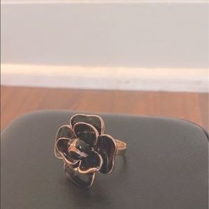 Lovisa Black & Gold Flower Ring